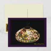 Tiffany Peony Lamp American Art Briefkaart (Voorkant / Achterkant)