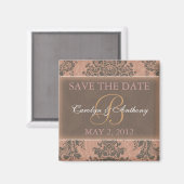 Tiffany Pink Elegant SAVE THE DATE Magnet (Voorkant / Achterkant)