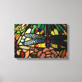 Tiffany Sluit Glas in lood lamp Shade Canvas Afdruk (Voorkant)