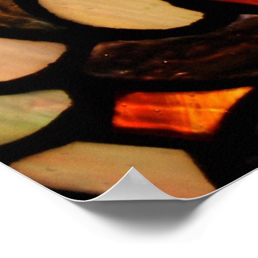 Tiffany Sluit Glas in lood lamp Shade Poster (Hoek)