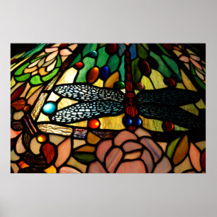 Tiffany Sluit Glas in lood lamp Shade Poster