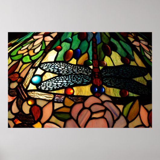 Tiffany Sluit Glas in lood lamp Shade Poster (Voorkant)