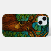 Tiffany-stijl Gebrandschilderd Glasontwerp met Her Case-Mate iPhone Case (Achterkant (horizontaal))