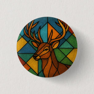 Tiffany-stijl Gebrandschilderd Glasontwerp met Her Ronde Button 3,2 Cm