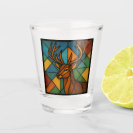 Tiffany-stijl gebrandschilderd glasontwerp met her shot glas