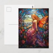 Tiffany stijl Glas in lood magische fee Briefkaart (Voorkant / Achterkant)
