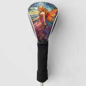 Tiffany stijl Glas in lood magische fee Golfheadcover (Voorkant)