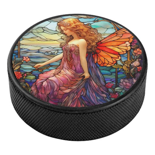Tiffany stijl Glas in lood magische fee Hockey Puck (3/4)
