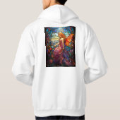 Tiffany stijl Glas in lood magische fee Hoodie (Achterkant)
