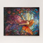 Tiffany stijl Glas in lood magische fee Legpuzzel (Horizontaal)