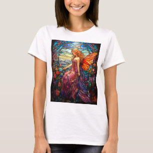 Tiffany stijl Glas in lood magische fee T-shirt