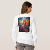 Tiffany stijl Glas in lood magische fee T-shirt (Achterkant volledig)