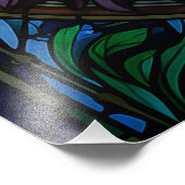 Tiffany-stijl Glas in lood Majestic Lion Foto Afdruk (Hoek)