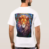 Tiffany-stijl Glas in lood Majestic Lion T-shirt (Achterkant)
