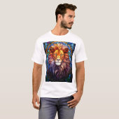 Tiffany-stijl Glas in lood Majestic Lion T-shirt (Voorkant volledig)
