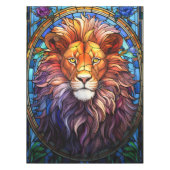 Tiffany-stijl Glas in lood Majestic Lion Tafelkleed (Voorkant)