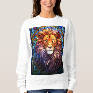 Tiffany-stijl Glas in lood Majestic Lion Trui