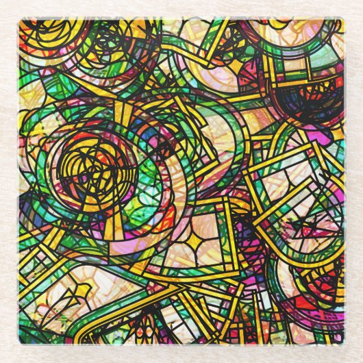 Tiffany Stijl Glazen Onderzetter (Voorkant)