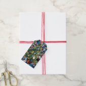 Tiffany-Style Gebrandschilderde Kerstboom Cadeaulabel (Met Touw)