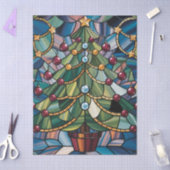 Tiffany-Style Gebrandschilderde Kerstboom Tissuepapier (Craft)