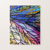 Tiffany Style Glas in lood Jigzaag Puzzle Legpuzzel (Verticaal)