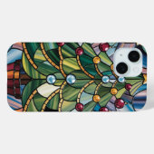 Tiffany-Style Stained Glass Christmas Tree Case-Mate iPhone Case (Achterkant (horizontaal))