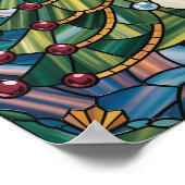Tiffany-Style Stained Glass Christmas Tree Poster (Hoek)