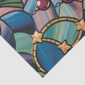 Tiffany-Style Stained Glass Christmas Tree Tissuepapier (Detail)