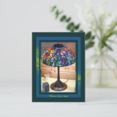 Tiffany Tulip Lamp Art Briefkaart (Staand voorkant)