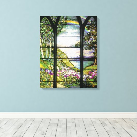 Tiffany venster verpakt Canvas (Insitu (Houten vloer))