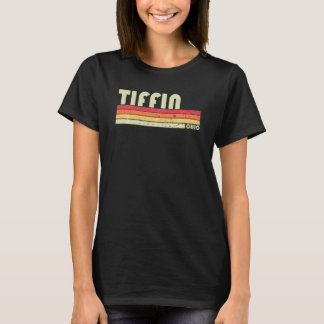 Tiffin Oh Ohio Funny City Home Roots Retro 70s 80 T-shirt