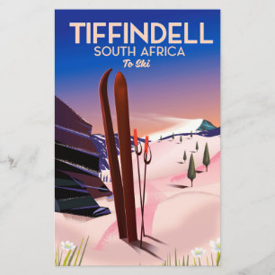 Tiffindell South Africa Ski poster Briefpapier