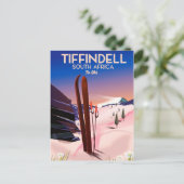 Tiffindell Zuid-Afrika Ski-poster Briefkaart (Staand voorkant)