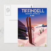 Tiffindell Zuid-Afrika Ski-poster Briefkaart (Voorkant / Achterkant)