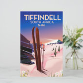 Tiffindell Zuid-Afrika Ski-poster Briefpapier (Staand voorkant)