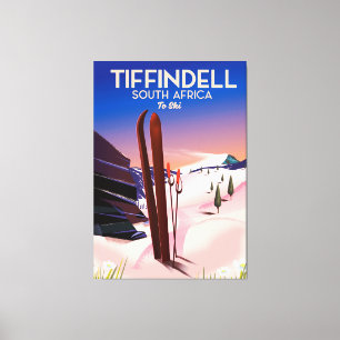 Tiffindell Zuid-Afrika Ski-poster Canvas Afdruk