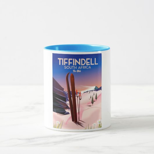 Tiffindell Zuid-Afrika Ski-poster Mok (Midden)