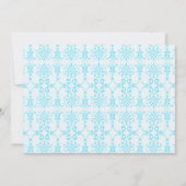 Tiffny Blue Bridal Shower Invitations Damask Kaart (Achterkant)