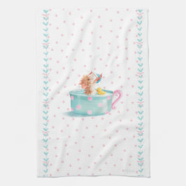 Tiffy Mouse die een Teacup Bath pakt Theedoek