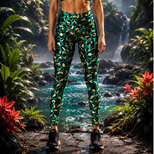 Tigai en gouden luipaardprint leggings