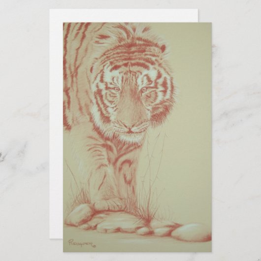 Tigar Briefpapier (Voorkant / Achterkant)