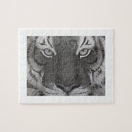 tiger和　パズル　水墨画　虎 legpuzzel (Horizontaal)