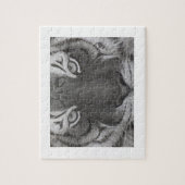 tiger和　パズル　水墨画　虎 legpuzzel (Verticaal)