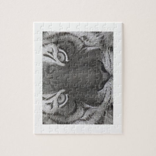 tiger和　パズル　水墨画　虎 legpuzzel (Verticaal)