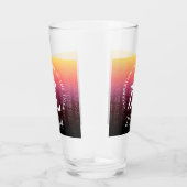 Tiger 虎 Red Gold Chinese Zodiac Lunar Symbol Glas (Rechts)