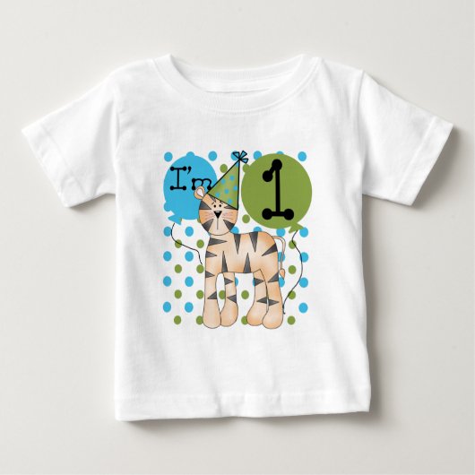 Tiger 1e verjaardag T-shirts en geschenken (Voorkant)