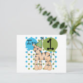 Tiger 1e verjaardag T-shirts en geschenken Briefkaart (Staand voorkant)