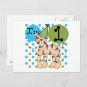 Tiger 1e verjaardag T-shirts en geschenken Briefkaart (Voorkant / Achterkant)