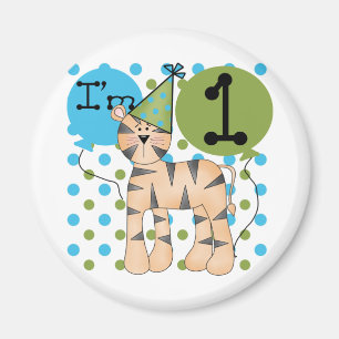 Tiger 1e verjaardag T-shirts en geschenken Magneet