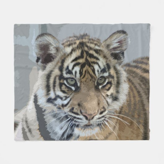 Tiger_2014_0901 Fleece Deken (Voorkant (Horizontaal))